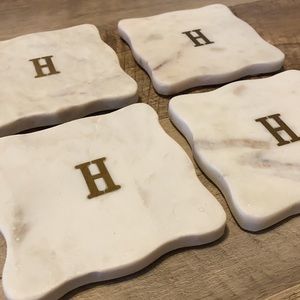 Elegant “H” Coasters (Set of 4)